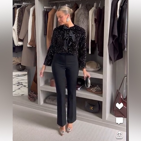 New H&M Sequined Bow-front Jacket - Picture 9 of 13